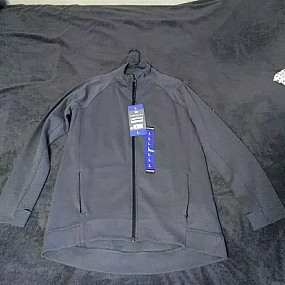 Ladies full zip gray sweater Kirklan brand